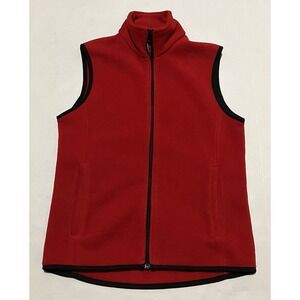 Woolrich Vest Womens Size Small Full Zip Sherpa Bright Red Pullover Jacket